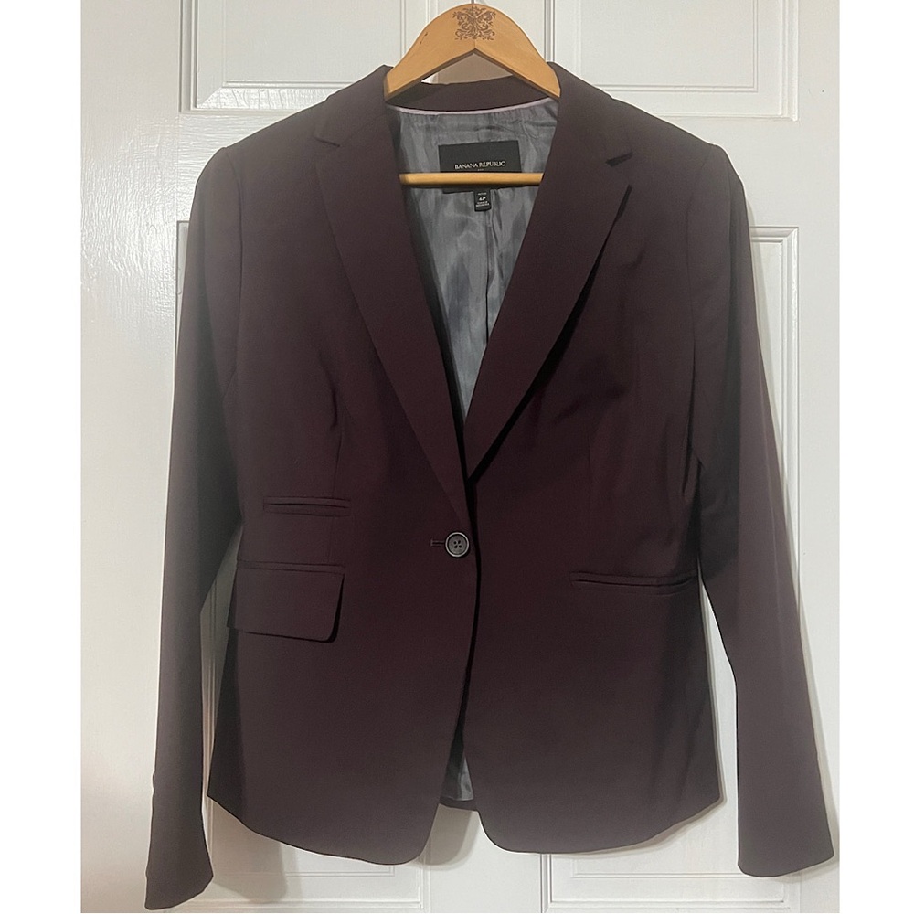 Banana Republic Rich Plum Blazer